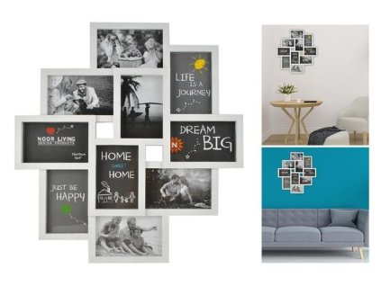 ISO Rámeček na 10 fotografií - bílý