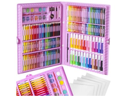 Maaleo Malířská sada v kufru, 168 dílků, růžová