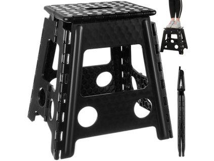 Malatec Skládací taburet černobílý 39cm