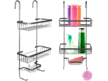 Malatec Závěsná sprchová police - stříbrná