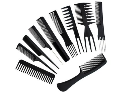 Soulima Kadeřnické hřebeny - sada 10 ks