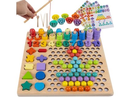 Kruzzel Dřevěné puzzle - korálky DU17252