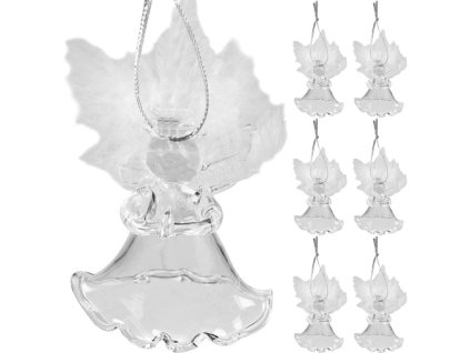 Ruhhy Průhledné cetky - andělé, 6 ks. 22497