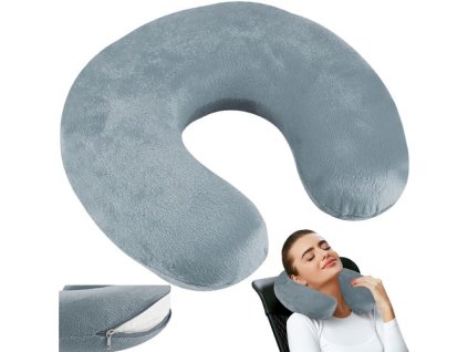 Trizand Šedý cestovní polštář P7973