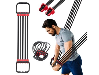 244463 6 cviceni expander 5 odporovych pasu pro fitness