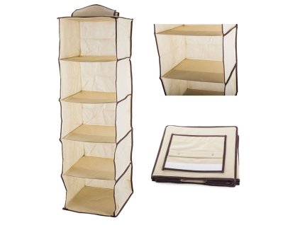 244778 zavesny organizer do skrine s 5 policemi 100 cm