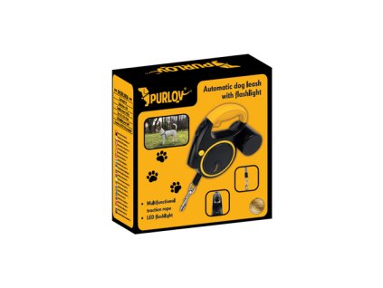 Purlov Automatická šňůrka na klíče s baterkou 5m 25965