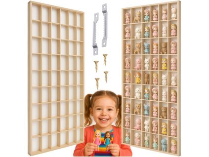 Kruzzel Dřevěná police pro panenky 26969