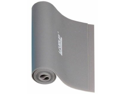 Aerobic guma posilovací guma 120 x 15 cm šedá rozměr SS