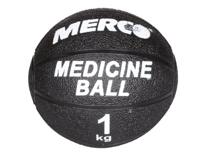 Black gumový medicinální míč hmotnost 1 kg