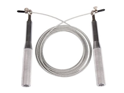 CrossGym fitness švihadlo stříbrná balení 1 ks