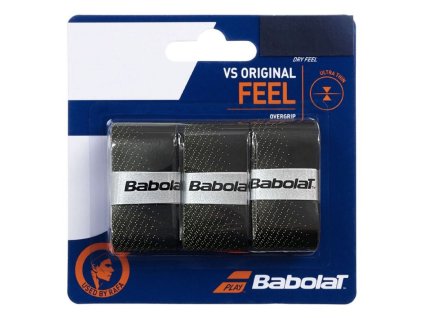 VS Original overgrip omotávka tl. 0,4 mm černá-žlutá balení 3 ks