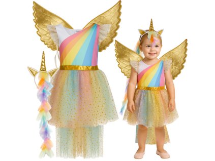 Kruzzel Trojdílný kostým jednorožce 110-116 cm 26676