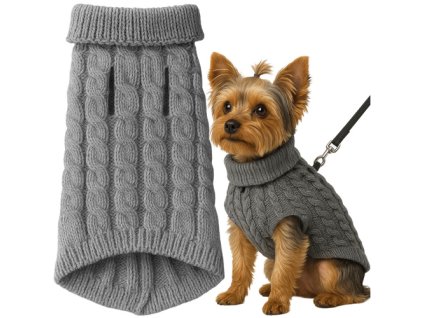 Purlov Oblečení pro psy/kočky velikost M šedé 26217