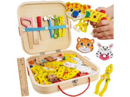 Kruzzel Dřevěná krabička na nářadí 26581