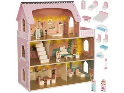 Kruzzel Dřevěný domeček pro panenky 26364