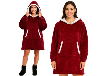 Ruhhy Mikina XXL - červená deka 26145