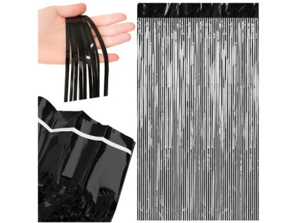 Ruhhy Dekorativní závěs 2x1m černý 26172