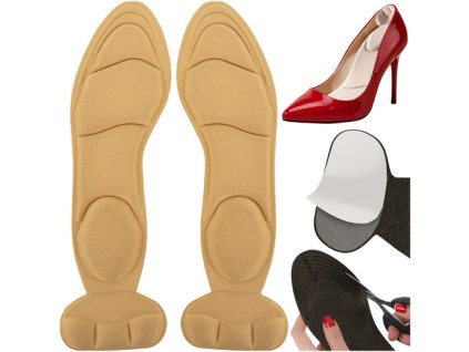 Ruhhy Béžové vložky do bot 26472 na vysoký podpatek