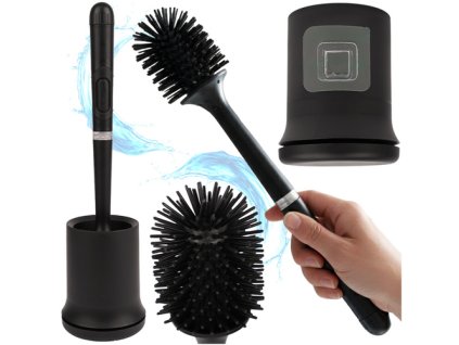 Ruhhy Silikonový koupelnový kartáč černý 25882