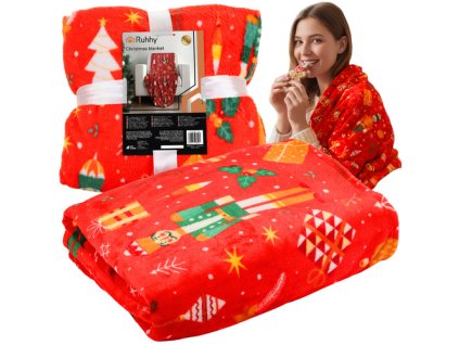 Ruhhy Flanelová vánoční deka 1,5x2m 26607