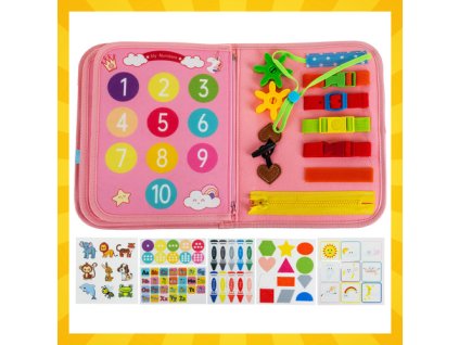 Kruzzel Manipulativní kniha - růžový 26880