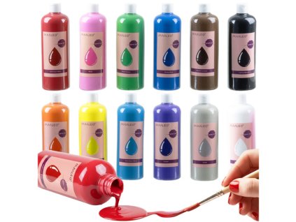 Maaleo Plakátové barvy - sada 12 x 500ml 26340