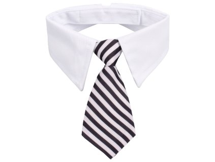 Gentledog kravata pro psy černá-bílá velikost oblečení S