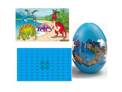 0033197 dinosauri puzzle modre
