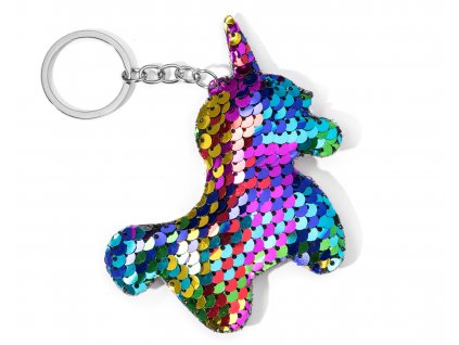 eng pl Keychain UNICORN rainbow sequins 2947 2