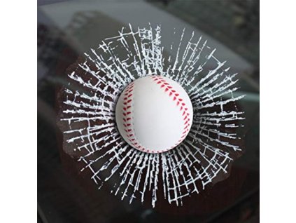1307 2 3d samolepka rozbite sklo baseballovy micek