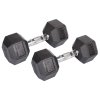 Hex Rubber Dumbbell činka 1 pár hmotnost 2,5 kg