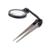 44693 2 lupa s pinzetou 25mm cerna 09108