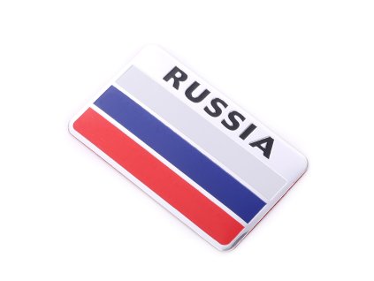 3D Chromová Samolepka - Russia