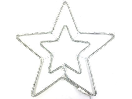 Vánoční LED dekorace - Hvězda 54 cm (SVÍTÍCÍ) (Barva Modrá)