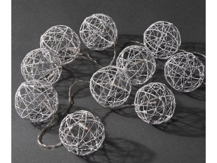 Vánoční Světelný řetěz třpytivé koule 5 m (50 LED) (Osvětlení Barevná 5m - 50 led diod)