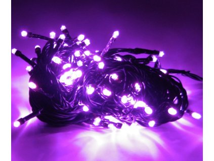 Vnitřní vánoční led osvětlení - Fialový 50 až 500 led (Osvětlení Fialová 5m - 50 led diod)