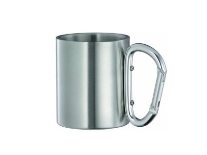 Nerezový hrnek s karabinou