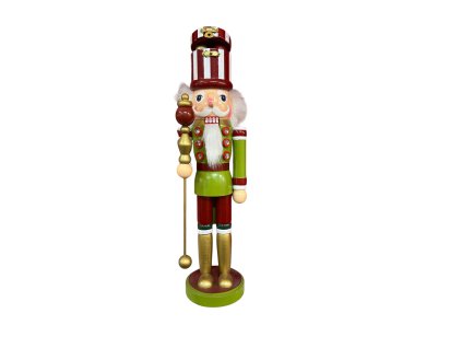 vanocni-dekorace-louskacek-zeleno-cerveny-v-klobouku--35-cm-