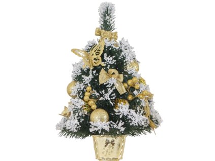 vanocni-stromecek-v-kvetinaci-zlaty-s-motylem--45-cm-