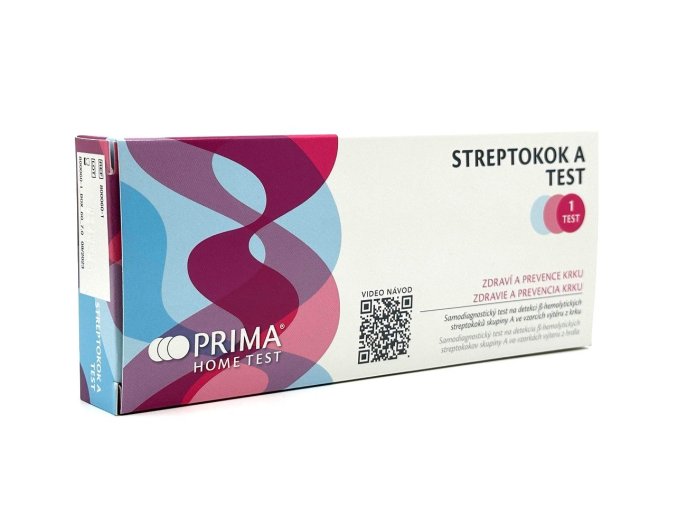 STREPTOKOK A TEST - z výtěru z krku (1ks/prostředek pro sebetestování)  STREPTOKOK A TEST - z výtěru z krku