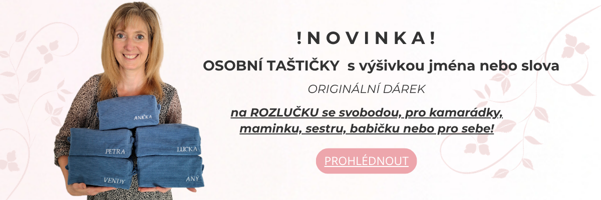 Osobní taštička s výšivkou