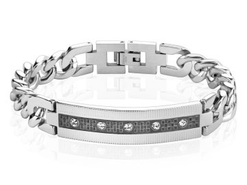 Náramek z chirurgické oceli SPIKES SSBH-0607-L (Cena bez gravírování -)