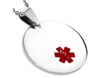 Přívěsek z chirurgické oceli UPK915 s logem EMS (Cena bez gravírování -)