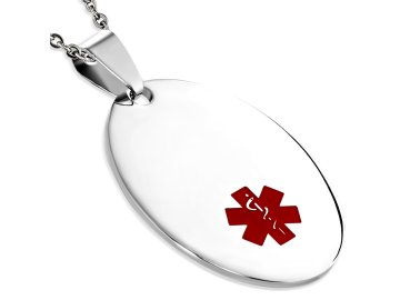 Přívěsek z chirurgické oceli UPK916 s logem EMS (Cena bez gravírování -)