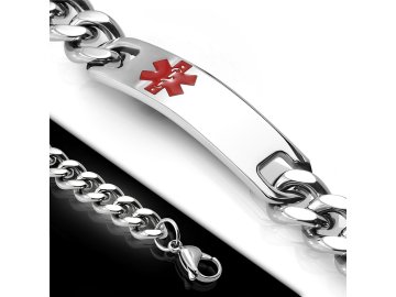 Náramek z chirurgické oceli BHB569 s logem EMS (Cena bez gravírování -)