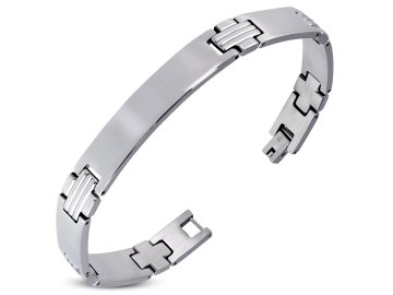 Náramek z chirurgické oceli BCE148 (Cena bez gravírování -)