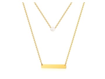 Ocelový přívěsek destička s řetízkem NC-429G (Cena bez gravírování -)