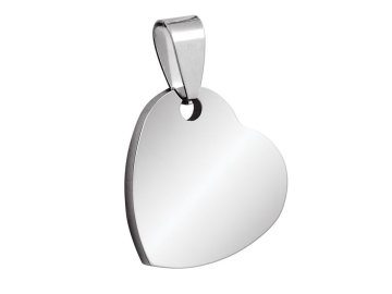 Přívěsek z chirurgické oceli srdce 24003 (Cena bez gravírování -)
