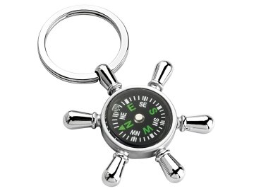 Klíčenka BOAT'S WHEEL WITH COMPASS (Cena bez gravírování -)